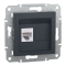 Розетка RJ45, тип UTP,  кат.6 Asfora антрацит, Schneider Electric [EPH4700171]