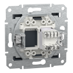 Мультимедійна розетка, чорна, Asfora - Schneider Electric [EPH4700171]