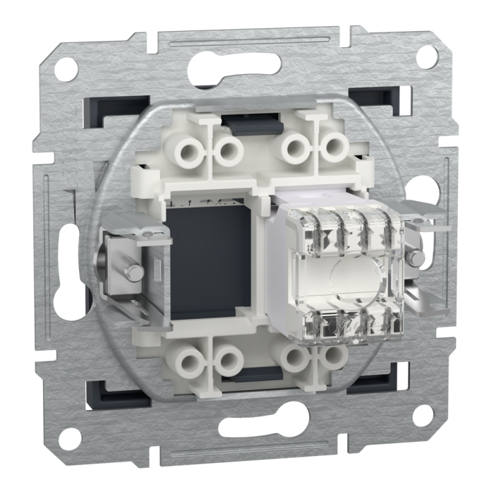 Розетка RJ45, тип UTP,  кат.6 Asfora антрацит, Schneider Electric [EPH4700171]