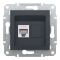 Розетка RJ45, тип UTP,  кат.6 Asfora антрацит, Schneider Electric [EPH4700171]