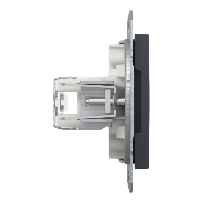 Розетка RJ45, тип UTP,  кат.6 Asfora антрацит, Schneider Electric [EPH4700171]
