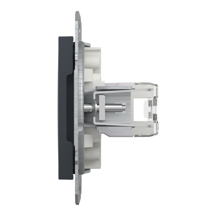 Розетка RJ45, тип UTP,  кат.6 Asfora антрацит, Schneider Electric [EPH4700171]