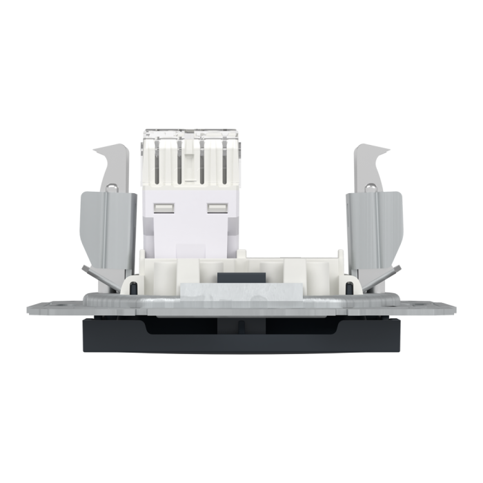 Розетка RJ45, тип UTP,  кат.6 Asfora антрацит, Schneider Electric [EPH4700171]