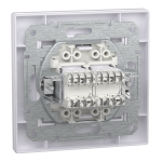 Мультимедійна розетка, біла, Asfora - Schneider Electric [EPH4800121]