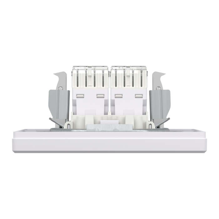 Розетка RJ45, тип UTP,  кат.6 подвійна біла Asfora, Schneider Electric [EPH4800121]
