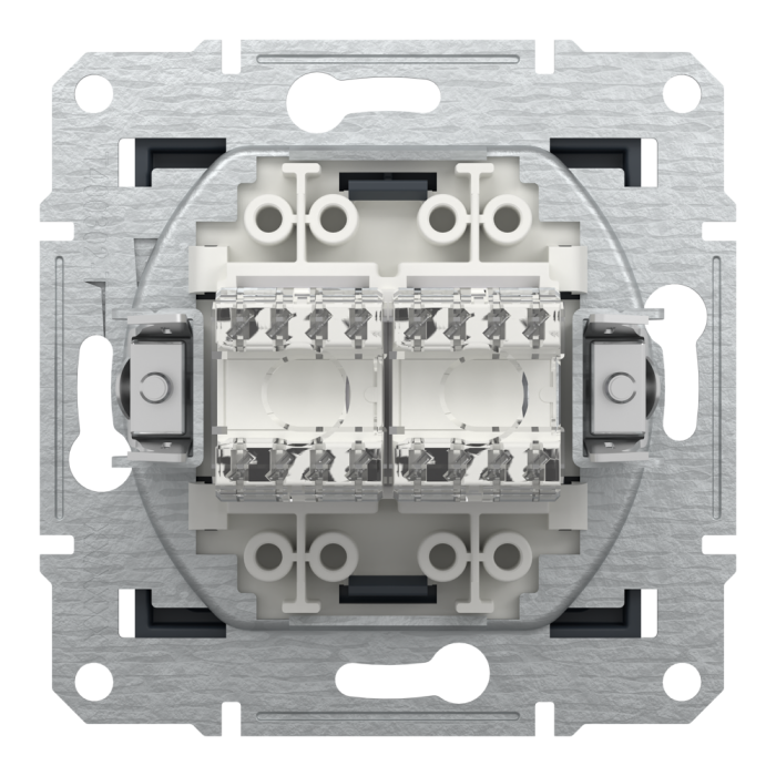 Розетка RJ45, тип UTP,  кат.6 подвійна Asfora антрацит, Schneider Electric [EPH4800171]