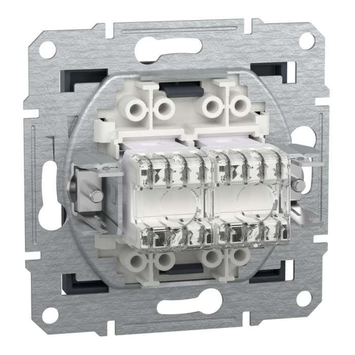 Розетка RJ45, тип UTP,  кат.6 подвійна Asfora антрацит, Schneider Electric [EPH4800171]