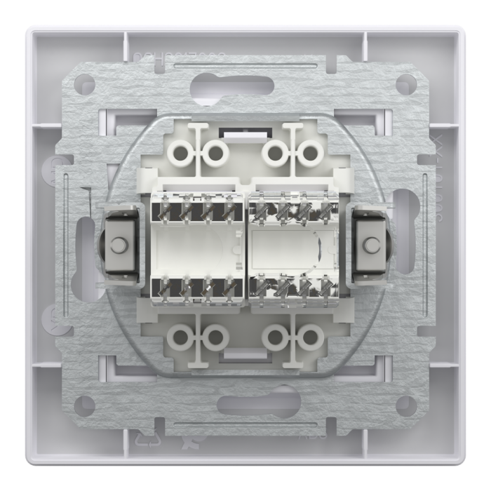 Розетка RJ45, кат. 5е і телефонна розетка rj12 біла Asfora, Schneider Electric [EPH4900121]