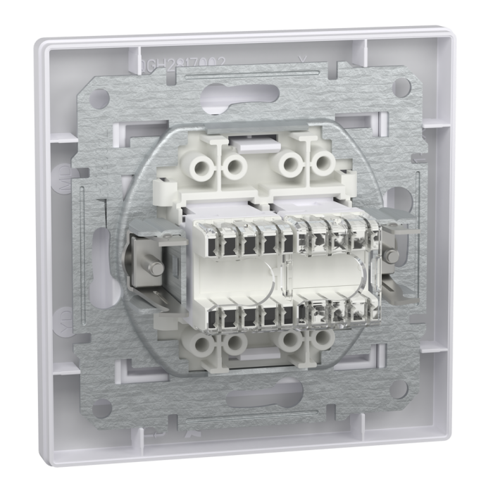 Розетка RJ45, кат. 5е і телефонна розетка rj12 біла Asfora, Schneider Electric [EPH4900121]