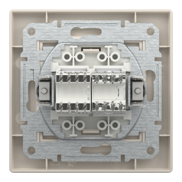 Розетка RJ45, кат. 5е і телефонна розетка rj12 крем Asfora, Schneider Electric [EPH4900123]
