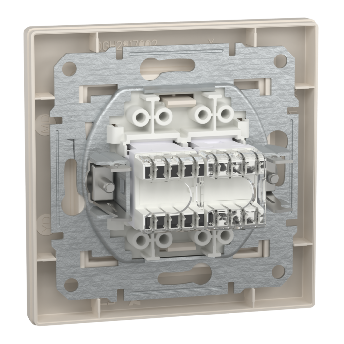 Розетка RJ45, кат. 5е і телефонна розетка rj12 крем Asfora, Schneider Electric [EPH4900123]
