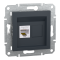 Розетка RJ45, тип STP,  кат. 5е Asfora антрацит, Schneider Electric [EPH5000171]