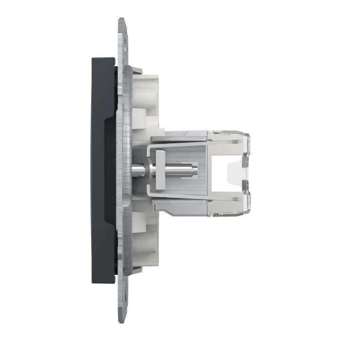 Розетка RJ45, тип STP,  кат. 5е Asfora антрацит, Schneider Electric [EPH5000171]