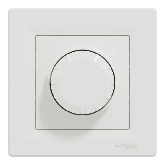 Поворотний LED димер, 230 В, 370 Вт, білий, Asfora, Schneider Electric [EPH6800121]