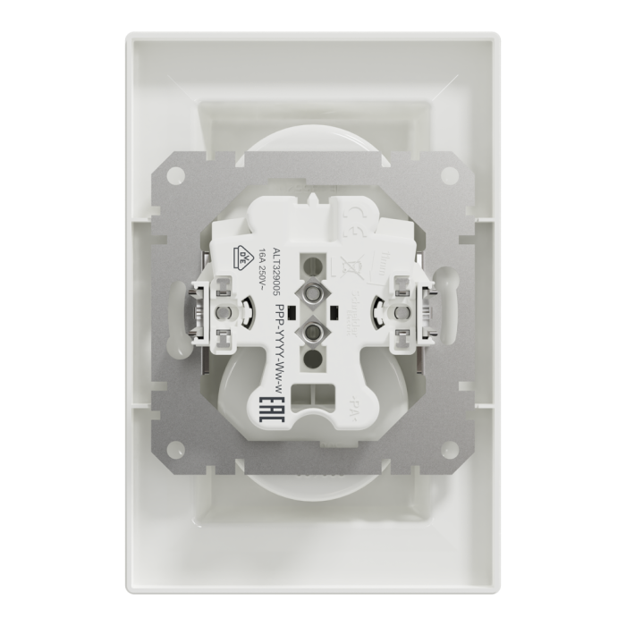 Розетка подвійна без заземлення біла Asfora, Schneider Electric [EPH9700121]