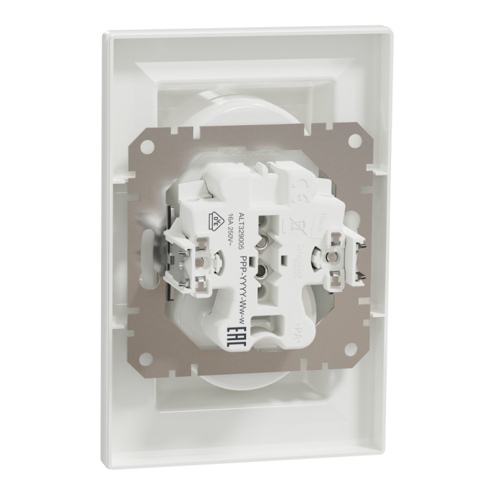 Розетка подвійна без заземлення біла Asfora, Schneider Electric [EPH9700121]