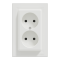 Розетка подвійна без заземлення біла Asfora, Schneider Electric [EPH9700121]