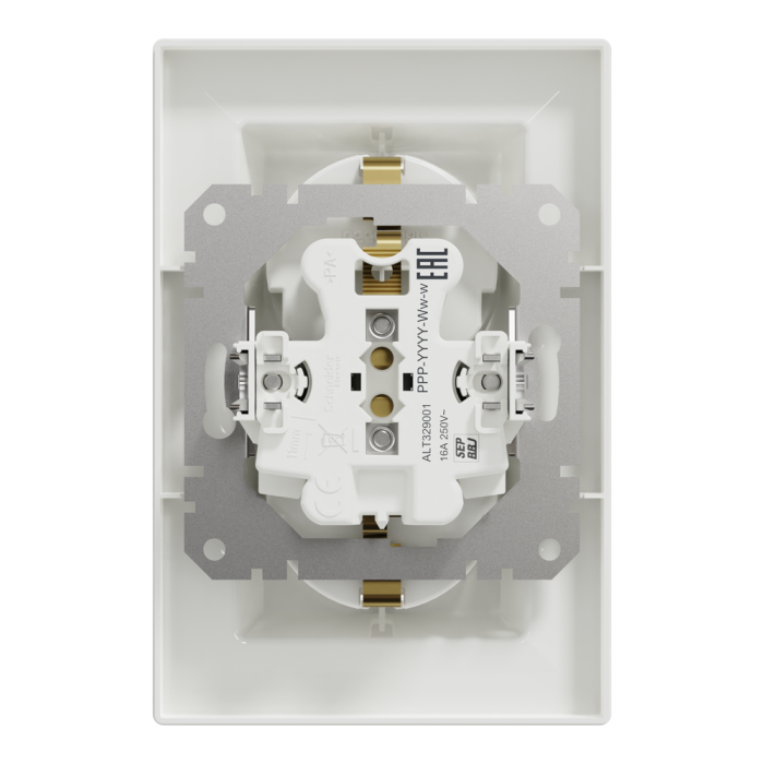 Розетка подвійна з заземленням біла Asfora, Schneider Electric [EPH9900121]