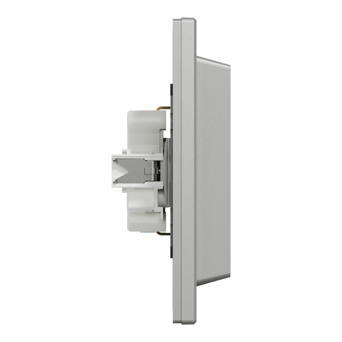 Розетка подвійна з заземленням алюміній Asfora, Schneider Electric [EPH9900161]
