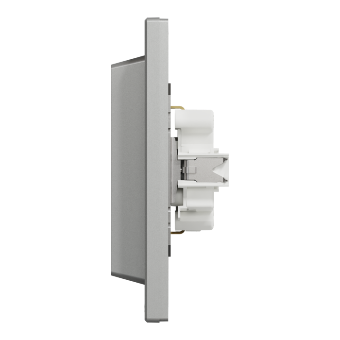 Розетка подвійна з заземленням алюміній Asfora, Schneider Electric [EPH9900161]