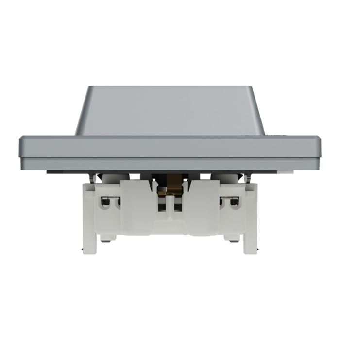 Розетка подвійна з заземленням сталь Asfora, Schneider Electric [EPH9900162]