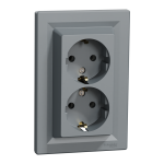 Розетка, сталь, 16 А, Asfora - Schneider Electric [EPH9900162]