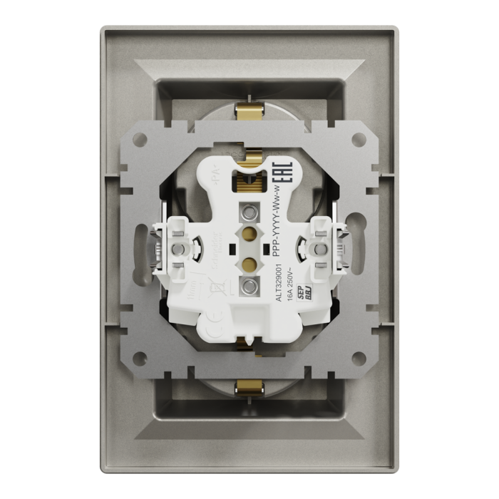Розетка подвійна з заземленням бронза Asfora, Schneider Electric [EPH9900169]