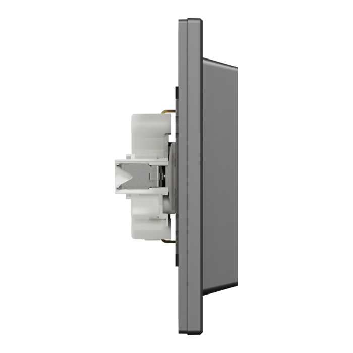 Розетка подвійна з заземленням антрацит Asfora, Schneider Electric [EPH9900171]