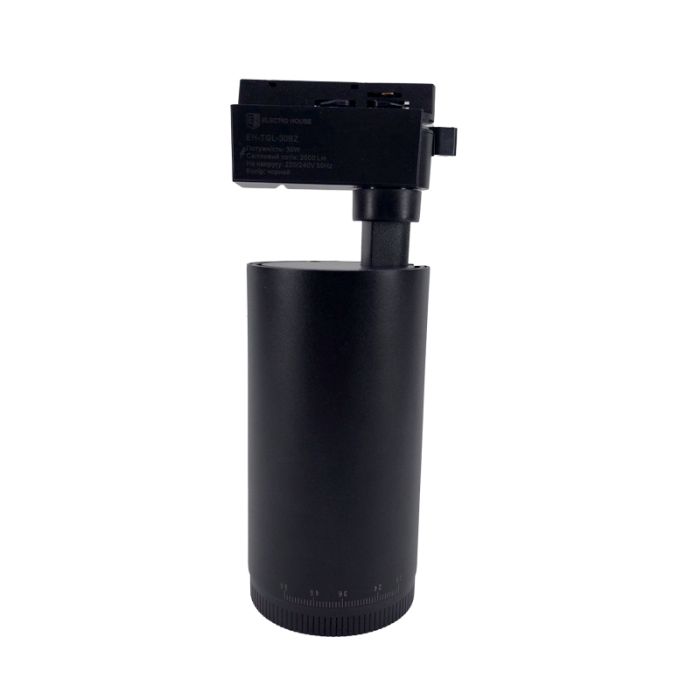 LED світильник трековий з функцією ZOOM 30 Вт, 4100К, чорний, Electro House [EH-TGL-30BZ]