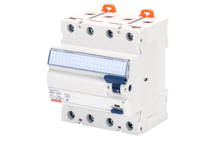 Пристрій захисного відключення RCCB 4P 40A AC/0.03 4M, Gewiss [GWD4122]