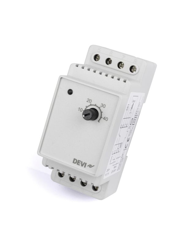Терморегулятор DEVIreg 330 на din-рейку (від +5 до +45), 16A, Devi [140F1072]