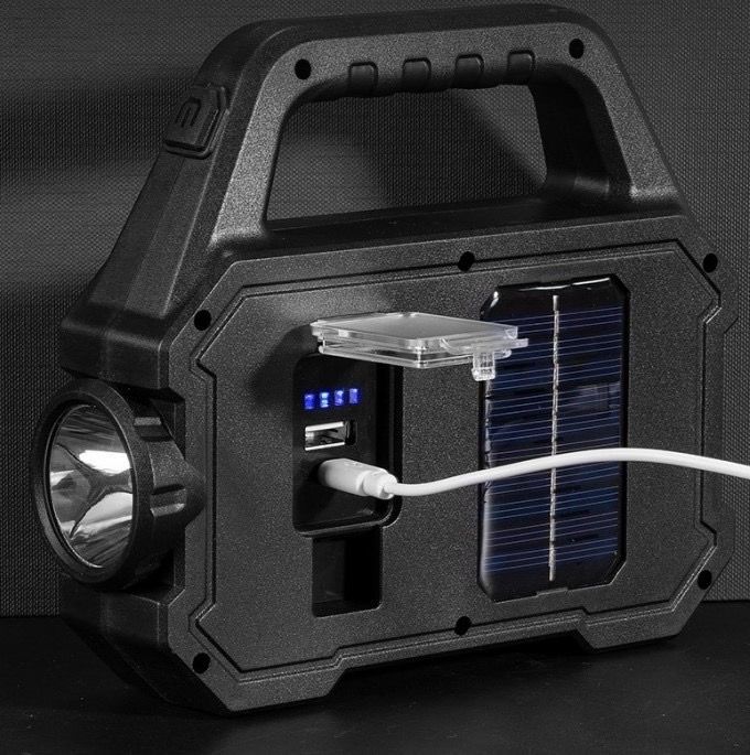 Ліхтар-PowerBank з сонячною батареєю та USB, Новатек-Електро