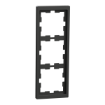 Рамка 3 постова, чорна, Merten - Schneider Electric [MTN4030-6534]