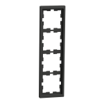 Рамка 4 постова, чорна, Merten - Schneider Electric [MTN4040-6534]