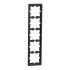 Рамка 5 постова, чорна, Merten - Schneider Electric [MTN4050-6534]