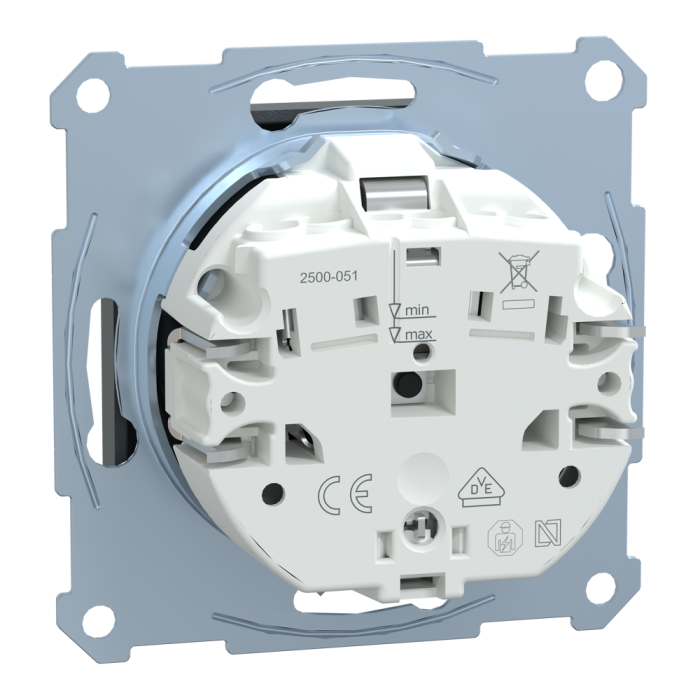 Розетка, Merten, Sm механізм розетки schuko з кришкою, чорний (ral 7024), Schneider Electric, [MTN2300-0414]