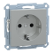 Розетка, Merten, Sm мех. розетки schuko з з/к, алюмінієвий, Schneider Electric, [MTN2300-0460]