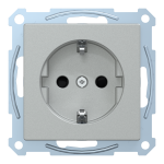 Розетка, Merten, Sm мех. розетки schuko з з/к, алюмінієвий, Schneider Electric, [MTN2300-0460]