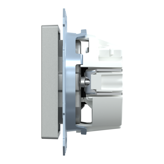 Розетка, Merten, Sm мех. розетки schuko з з/к, алюмінієвий, Schneider Electric, [MTN2300-0460]