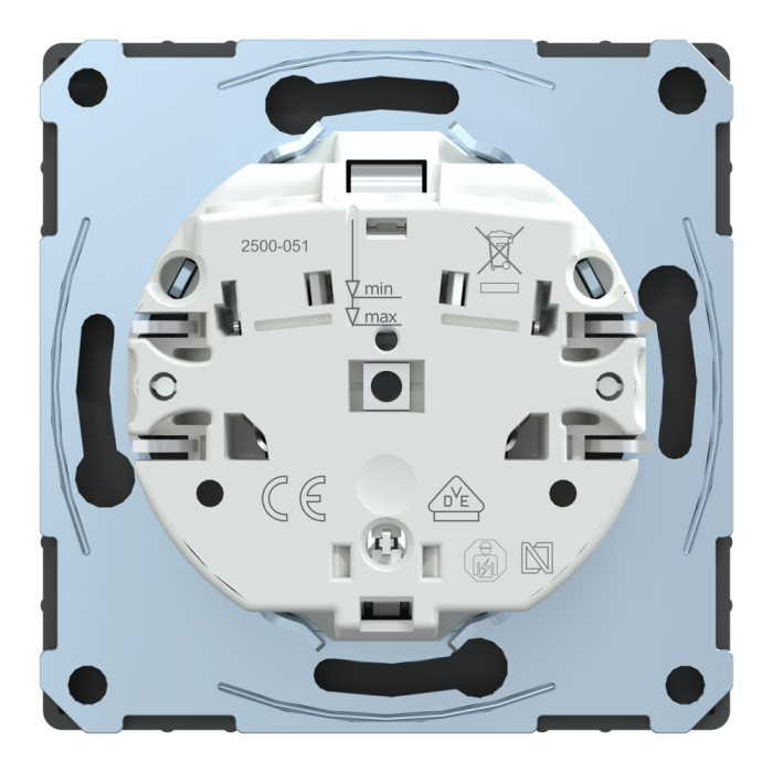 Розетка, 16 А, чорна, Merten, Schneider Electric [MTN2300-6034]