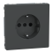 Розетка, 16 А, чорна, Merten, Schneider Electric [MTN2300-6034]