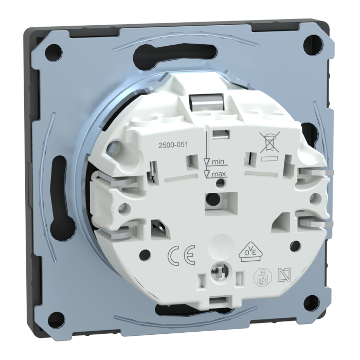 Розетка, 16 А, чорна, Merten, Schneider Electric [MTN2300-6034]