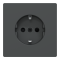 Розетка, 16 А, чорна, Merten, Schneider Electric [MTN2300-6034]