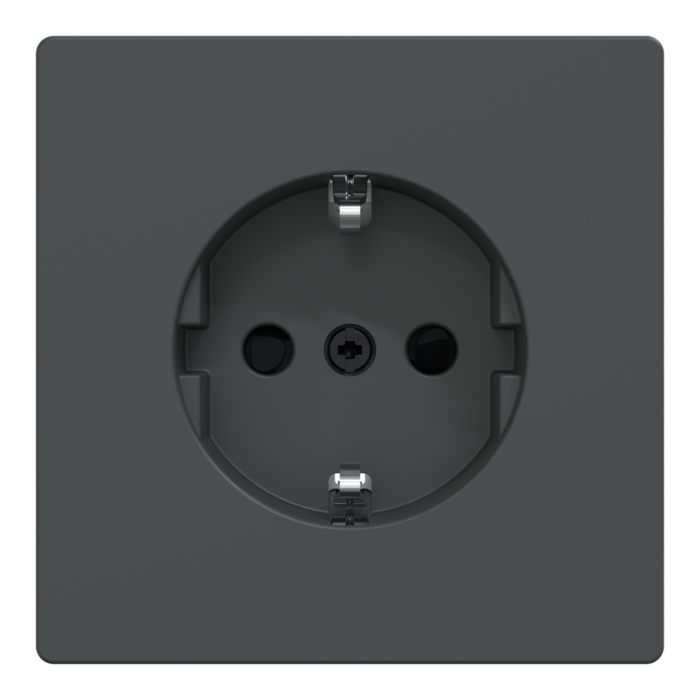 Розетка, 16 А, чорна, Merten, Schneider Electric [MTN2300-6034]