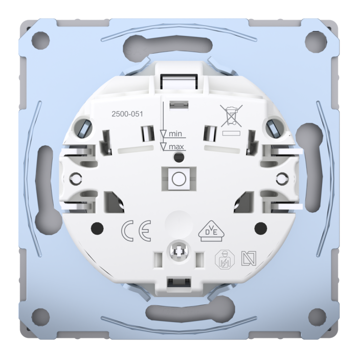 Розетка, 16 А, нержавіюча сталь, Merten, Schneider Electric [MTN2300-6036]