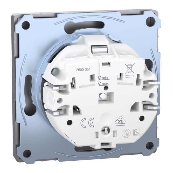 Розетка, 16 А, нержавіюча сталь, Merten, Schneider Electric [MTN2300-6036]