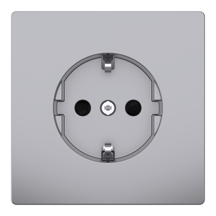 Розетка, 16 А, нержавіюча сталь, Merten, Schneider Electric [MTN2300-6036]