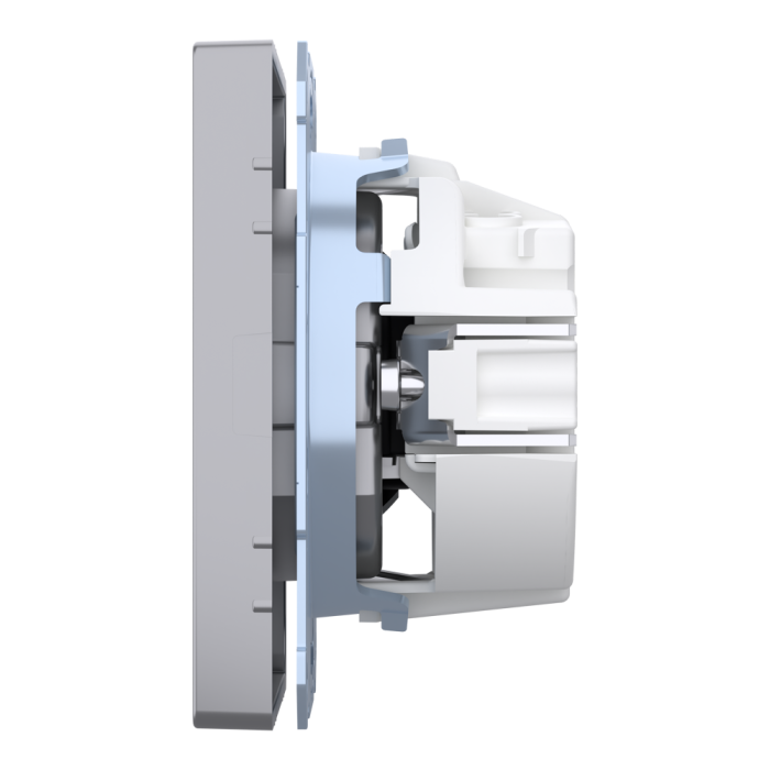 Розетка, 16 А, нержавіюча сталь, Merten, Schneider Electric [MTN2300-6036]