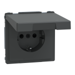 Розетка, чорна, 16 А, Merten - Schneider Electric [MTN2314-6034]