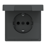 Розетка, чорна, 16 А, Merten - Schneider Electric [MTN2314-6034]
